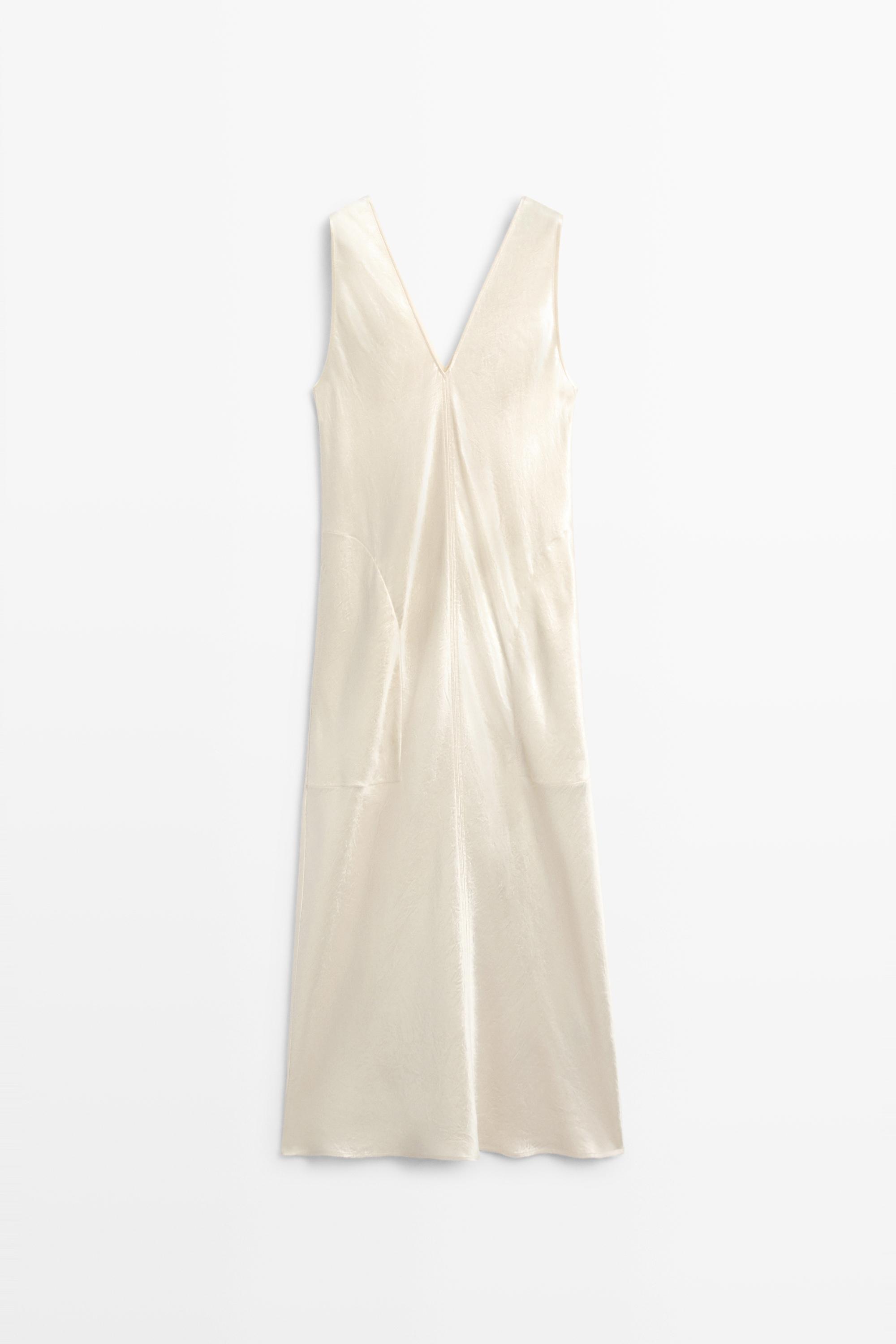 Satin flowing midi dress - STUDIO